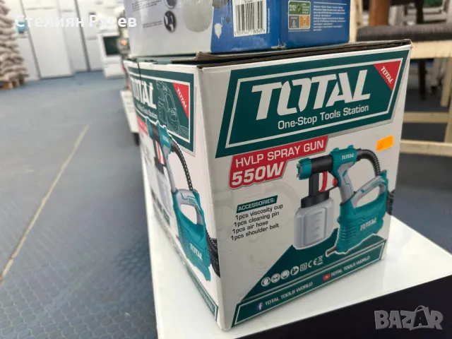 0031 НОВ  total one stop tools station hvlp spray gun цена 65 лв никога не е използван / НЕ отварян , снимка 2 - Други инструменти - 47520483