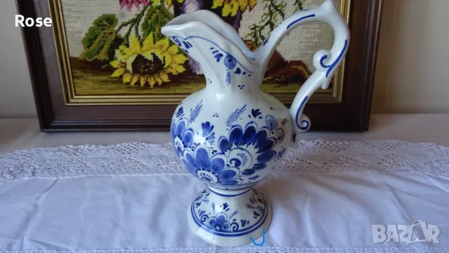 Кани- вази стил Арт Деко delft blue Нolland hand painted                                            , снимка 16 - Вази - 46987468