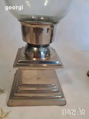 два настолни иноксови свещника  25/2, снимка 5 - Декорация за дома - 50035339