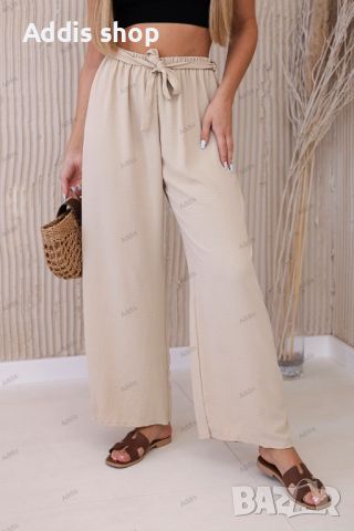 Дамски панталон с широка талия, 4цвята , снимка 7 - Панталони - 45816810