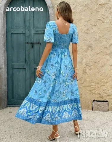 Дамска ежедневна рокля с А-силует, 5цвята , снимка 7 - Рокли - 50568533