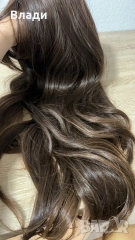 Нова дълга кестенява перука, снимка 4 - Аксесоари за коса - 54079672