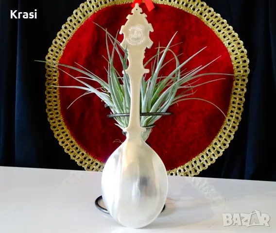 Лъжица от калай 94 г.,замък,калаена сватба. , снимка 4 - Антикварни и старинни предмети - 49664515