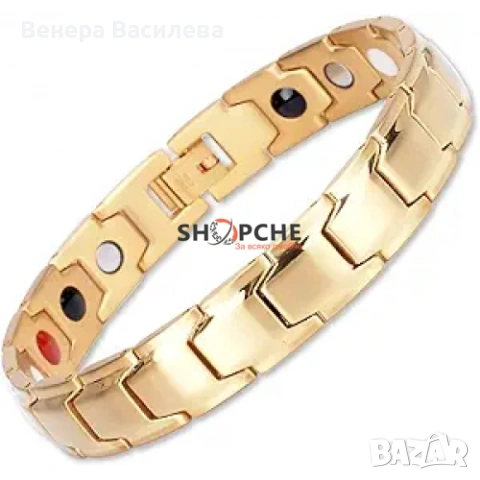 Магнитна гривна от титан – за по-ниско кръвно и контрол на теглото!  , снимка 4 - Гривни - 53575666