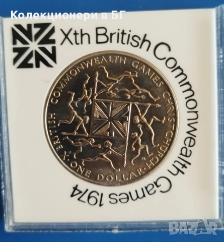 1 ДОЛАР 1974 ГОДИНА - НОВА ЗЕЛАНДИЯ, снимка 2 - Нумизматика и бонистика - 53220819