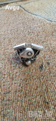 Сребърен рокерски пръстен 