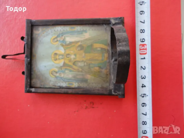 Старинна домашна икона кандило , снимка 2 - Антикварни и старинни предмети - 49643119