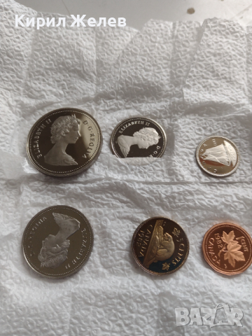 Лот монети 6 броя Канадски долари, центове непипани мат гланц перфектно състояние 42636, снимка 9 - Нумизматика и бонистика - 45021042