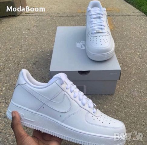 🤩🤍Nike Air Force 1 Унисекс Бели Маратонки🤍🤩, снимка 1 - Маратонки - 45263494