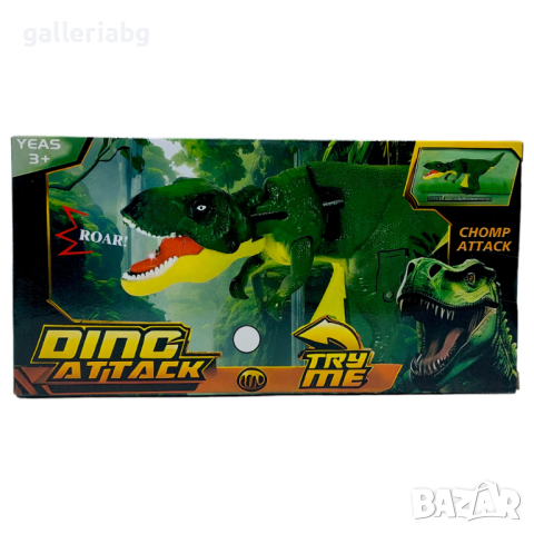 Забавна играчка динозавър T-REX, с копче за движение и звук, снимка 5 - Други - 44979848