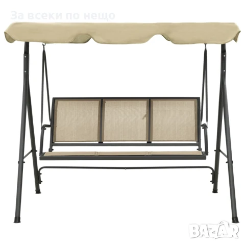 Градинска люлка с навес, антрацит и пясък Код P863, снимка 5 - Градински мебели, декорация  - 50993556