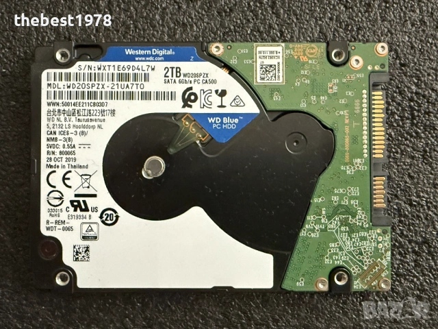 2000GB HDD 2.5 Western Digital WD20SPZX-21UA7T0/100% Здраве