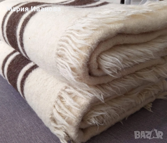 Автентично Родопско одеяло 100% Вълна, Ръчно тъкано (отлично състояние)