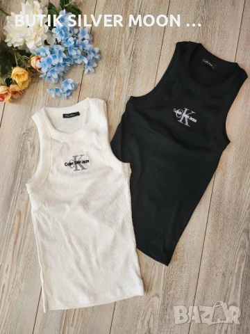 Дамски Памучен Потник - Бял🎀 Calvin Klein , снимка 1