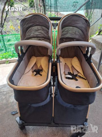 Продавам бебешка количка за близнаци комбинира, снимка 5 - Детски колички - 45914942