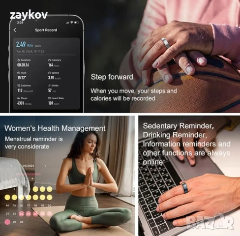 SofiRing - Sofi Ring S10 Smart Ring Original (сребрист, снимка 4 - Друга електроника - 53785459