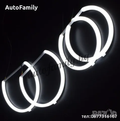 Cotton LED Angel Eyes Ангелски очи BMW X5 E53 white+yellow (+мигач), снимка 3 - Аксесоари и консумативи - 48141997