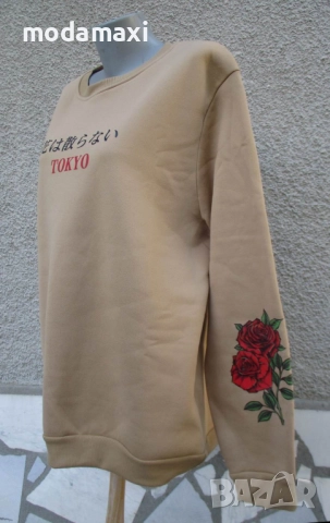 3XL Нова  блуза Shein с рози , снимка 3 - Блузи с дълъг ръкав и пуловери - 52268246