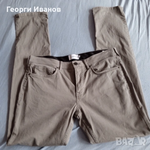 КАТО НОВИ CALVIN KLEIN W34/L34 CEMENT GRAY Straight Fit оригинални дънки CK jeans, снимка 3 - Дънки - 53512550