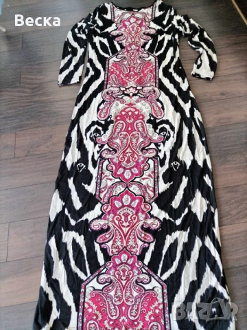 Дълга рокля с етно мотив