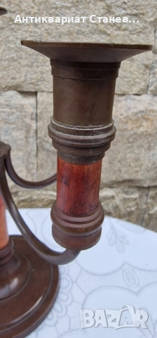 Масивен бронзов свещник , снимка 5 - Други стоки за дома - 52228166