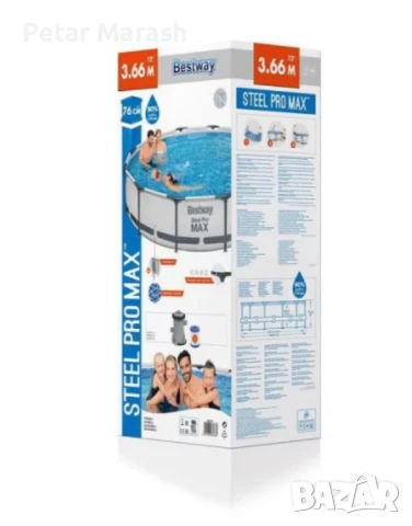 BESTWAY БАСЕЙН 56416 STEEL PRO MAX 3.66M X 76CM, снимка 5 - Басейни и аксесоари - 50725644
