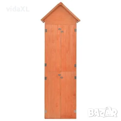 vidaXL Градински шкаф за съхранение, 71x60x213 см, дърво（SKU:170649）, снимка 4 - Градински мебели, декорация  - 48537446