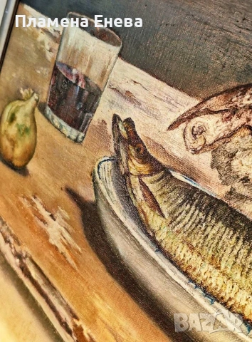 Авторски натюрморт с маслени бои , снимка 3 - Картини - 53093959