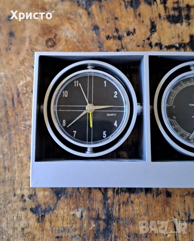 часовник с будилник, термометър и хидрометър за бюро разни, снимка 4 - Други - 13454690