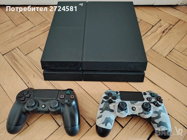 Само за 199 евро ! Ps4 fat + 2 оригинални безжични джойстика + зарядно