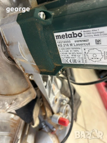 Настолна отрезна машина KS 216 M Lasercut - Metabo, снимка 4 - Триони и циркуляри - 53511596