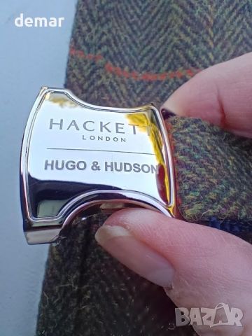 HUGO & HUDSON x HACKETT Палто за кучета, кадифена яка, тъмнозелено карирано рибена кост M45, снимка 11 - За кучета - 45978736