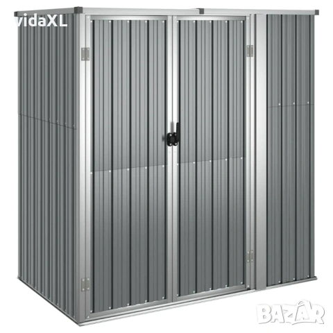 vidaXL Градинска барака, сива, 161x89x161 см(SKU:316210)