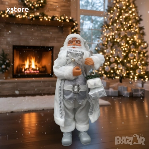Дядо Коледа в сребристо – празнична фигура, която носи магия и уют у дома (50 / 70 см), снимка 11 - Декорация за дома - 52728168
