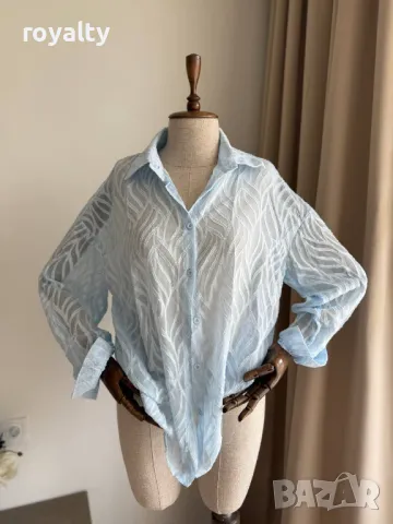 Риза в син и черен цвят , снимка 2 - Ризи - 50267861