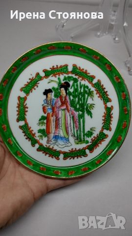 Китайско миниатюрно сервизче Zhong Guo Jingdezhen Zhi, 1980 г. , снимка 2 - Сервизи - 46165816