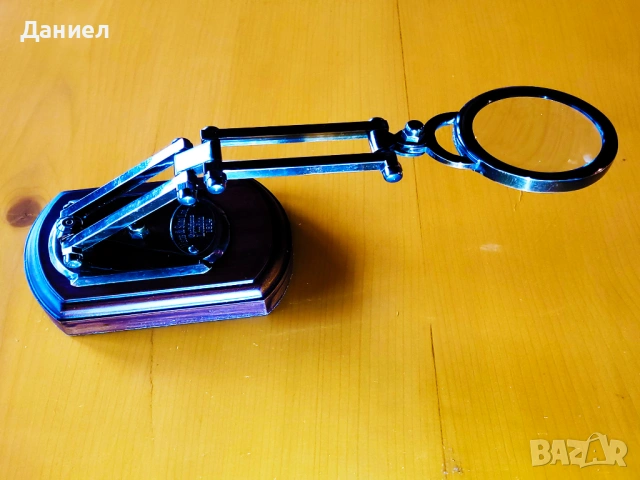 Ретро настолна лупа X3 от бронз и дърво – Стилен винтидж подарък със характер, снимка 8 - Подаръци за рожден ден - 53610449