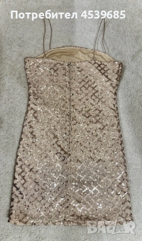 Бляскава мини рокля с пайети PrettyLittleThing, снимка 2 - Рокли - 54176040