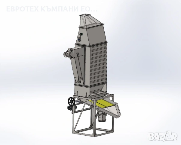 Вертикална колона за охлаждане на пелети