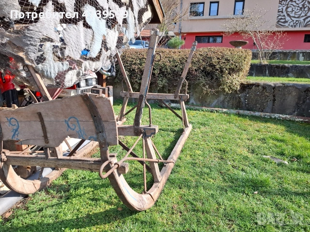 Продавам стърки за каруца.Два броя дървени и два броя метални. Продавам шейна за чифт коне от 1912 , снимка 4 - Други стоки за животни - 53880778