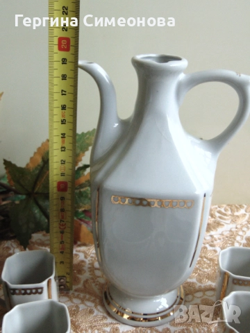 Сервиз за ракия стар български порцелан, снимка 8 - Сервизи - 52564886