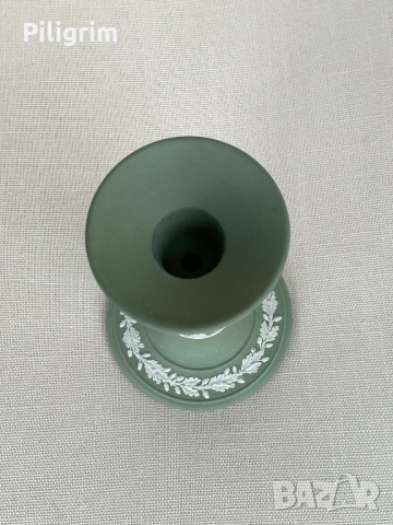 Порцеланов свещник Wedgwood Green Jasper., снимка 5 - Други - 53837710
