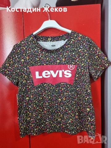 Много сладка дамска оригинална блузка памучна.  Levi's , снимка 1 - Тениски - 46625564