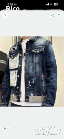 Оригинално Дънково Яке Dsquared2, снимка 2 - Якета - 53217266
