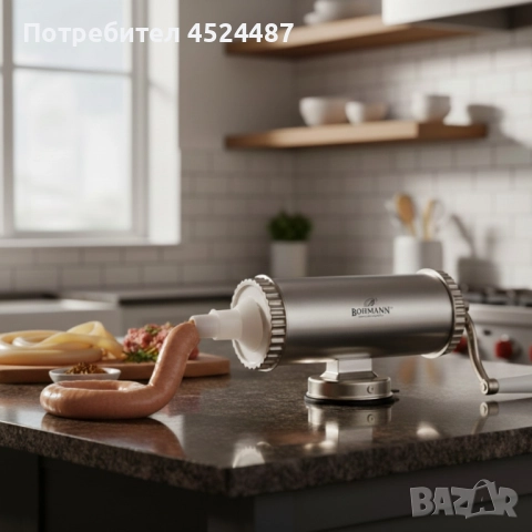 Пълначка за колбаси Bohmann BH 02-750 – Стабилна, удобна и идеална за домашни наденици, снимка 2 - Месомелачки - 52544360