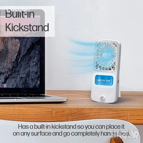 Преносим безжичен джобен вентилатор Arctic Air AAPKT с USB зареждане и лед дисплей, снимка 9 - Друга електроника - 52864757