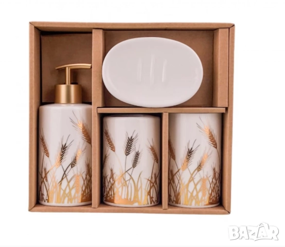 Луксозен комплект за баня от 4 части, снимка 5 - Други стоки за дома - 52138225