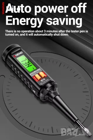 ANENG B16 Цифров детектор за напрежение фазомер Безконтактна 12V-300V, снимка 9 - Други инструменти - 49786419