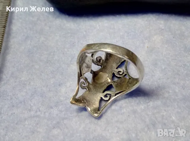 РАЗКОШЕН СТАР АЖУРЕН МАРКАЗИТЕН СРЕБЪРЕН ПРЪСТЕН СРЕБРО ВИСОКА ПРОБА ФИНА РЪЧНА ИЗРАБОТКА 49105, снимка 9 - Антикварни и старинни предмети - 50416531