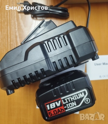18V 5.0Ah Li-Ion батерия + зарядно – комплект за акумулаторни инструменти, снимка 5 - Друга електроника - 53959952